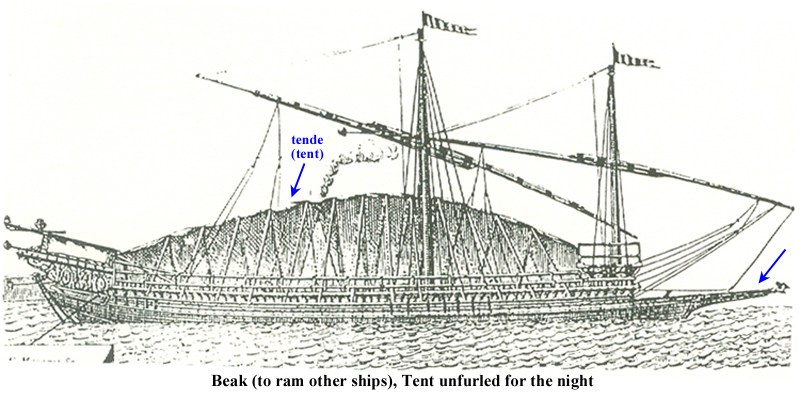 Galley with overnight tent